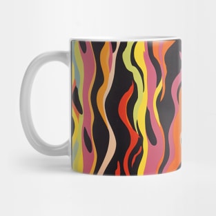 Abstract Wavy Bold Retro Colorful Mug